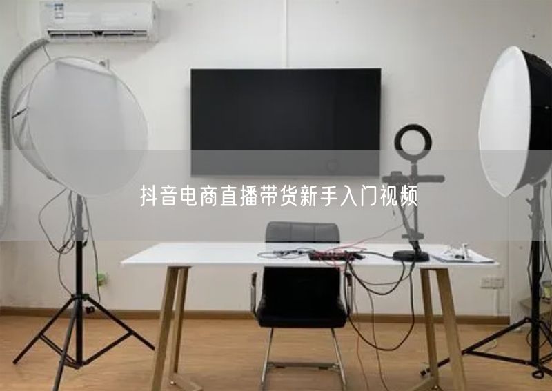 抖音电商直播带货新手入门视频